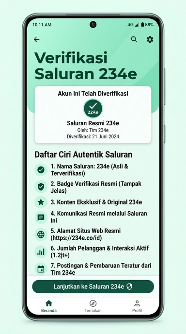 Kanal Resmi 234e untuk Pengguna Android di Indonesia