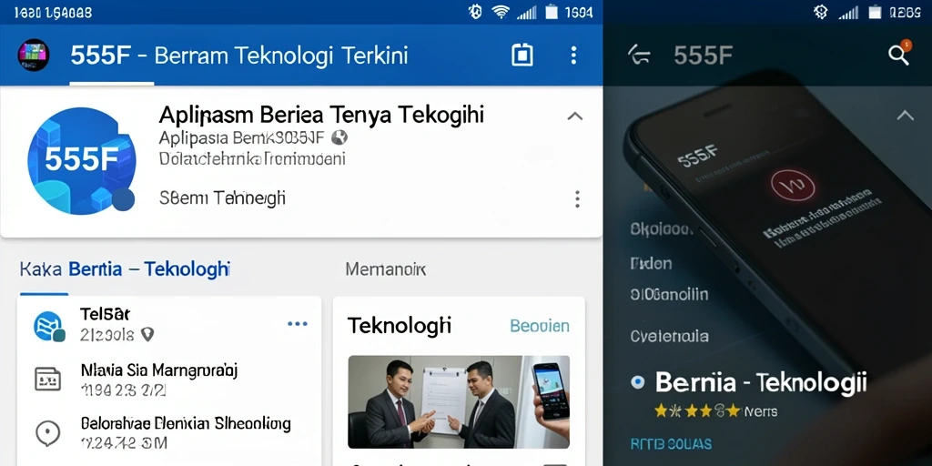 Antarmuka aplikasi 555F yang menarik dan fungsional.
