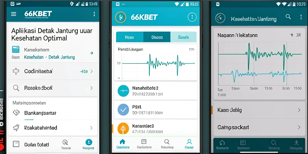 Antarmuka aplikasi Detak Jantung 66KBET yang user-friendly.