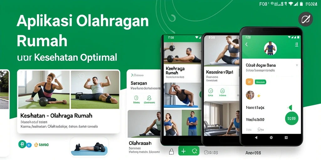 Tampilan antarmuka aplikasi F08 yang intuitif untuk olahraga rumah.