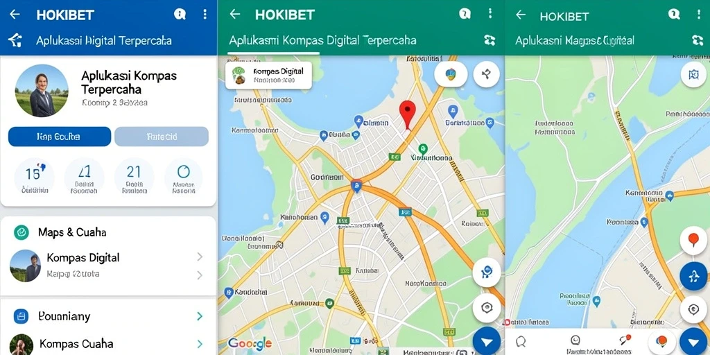 Antarmuka aplikasi Kompas Digital HOKIBET yang intuitif dan informatif.
