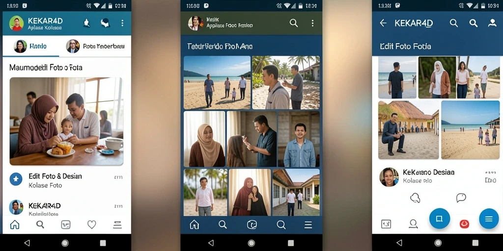 Tampilan antarmuka KEKAR4D yang menarik untuk kolase foto.