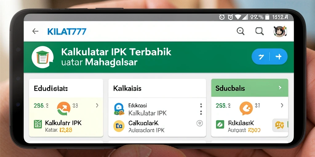 Antarmuka aplikasi KILAT777 untuk menghitung IPK dengan mudah dan cepat.