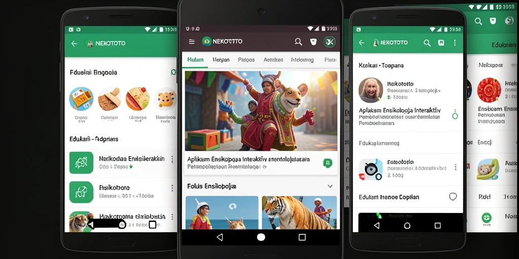 Tampilan antarmuka NEKOTOTO yang interaktif dan informatif.
