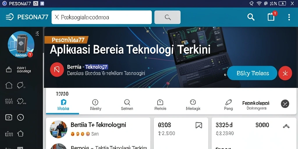 Antarmuka sederhana dan informatif dari aplikasi PESONA77.